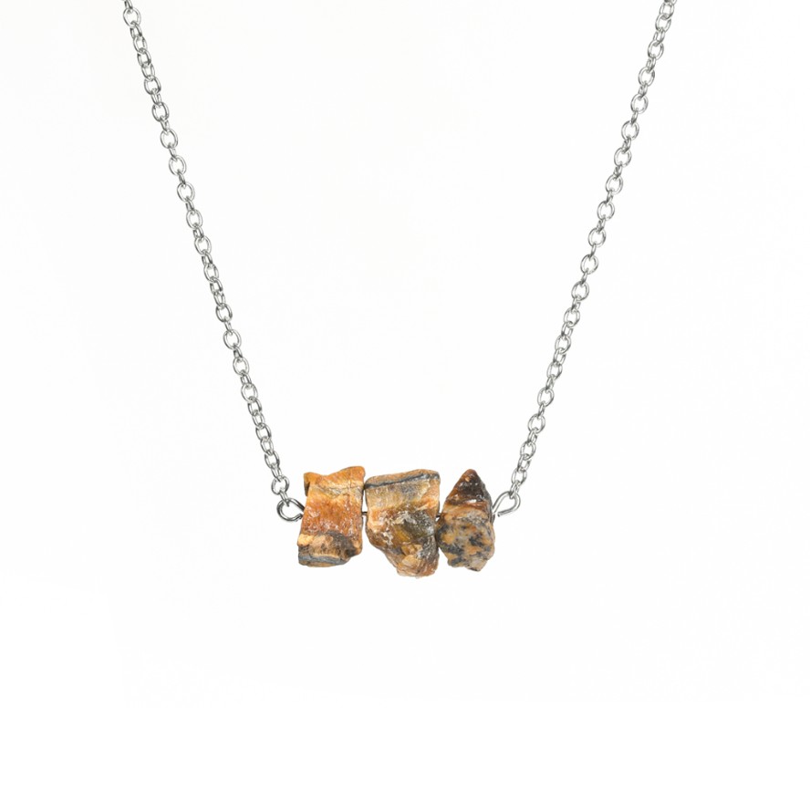 Crystal Chips Chain Pendant Necklace